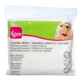 3 langes coton blanc 50 x 80 cm - Tigex
