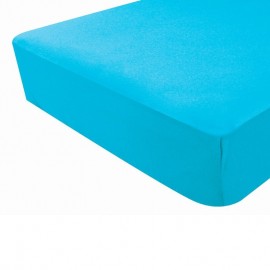 Drap housse bleu turquoise - Douxnid