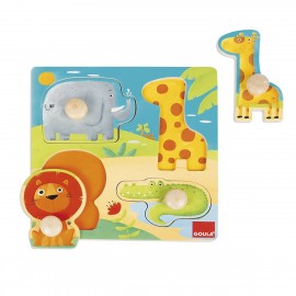 Puzzle magnétique enfant Goula - six puzzles magnétiques animaux