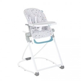 Chaise Haute Compacte Chevrons Grise - Babymoov