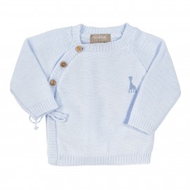 Brassière blanche bleu ciel 1/3 mois - Sophie la Girafe