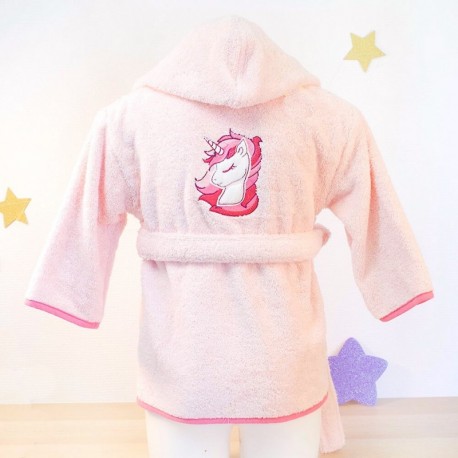 peignoir eponge licorne