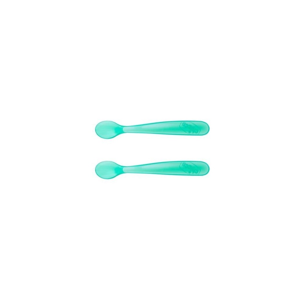 Cuillères souples en silicone bleu x2 - Chicco