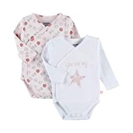 Body US ML - Rose et blanc - (lot de 2) 12 mois - Noukies