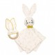 Coffret doudou + anneau de dentition - Leafy Bunny - Coton Bio - Domiva