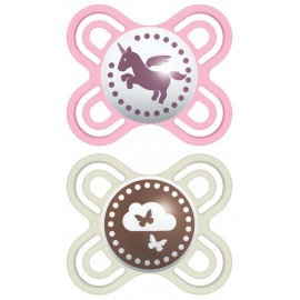 Sucettes Perfect Naissance 0-2 Mois Silicone x2 - Rose