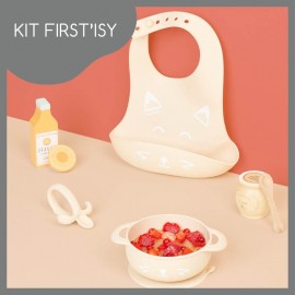 Kit FIRST'ISY Renard (bol + cuillère + bavoir en silicone) - BABYMOOV