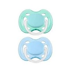 Lot de 2 - Sucettes ULTRA a-eacute-r-eacute-es - 0-6 mois - Bleu SCF244-20 - Avent