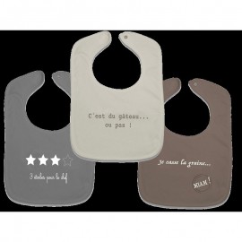 Bavoirs 2ème âge - 38x26 - Coton - Les Chatounets