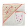 Sortie de bain + gant "LESSIVE" - Les Chatounets