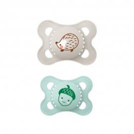 Sucette Nature silicone 2-6 mois (lot de 2) - Vert - MAM 39