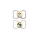 Sucettes Supreme NUIT 6 Mois + Silicone x2 Rose - MAM