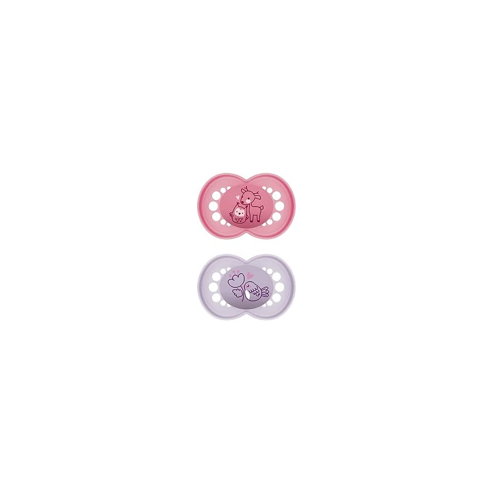 AMAM0085V-lot de 2 sucettes nature vert 18+ mois