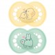 AMAM0085V-lot de 2 sucettes nature vert 18+ mois
